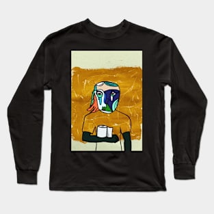 Abstract Expressionist MaleMask NFT with FreakEye Color and FreakItem Long Sleeve T-Shirt